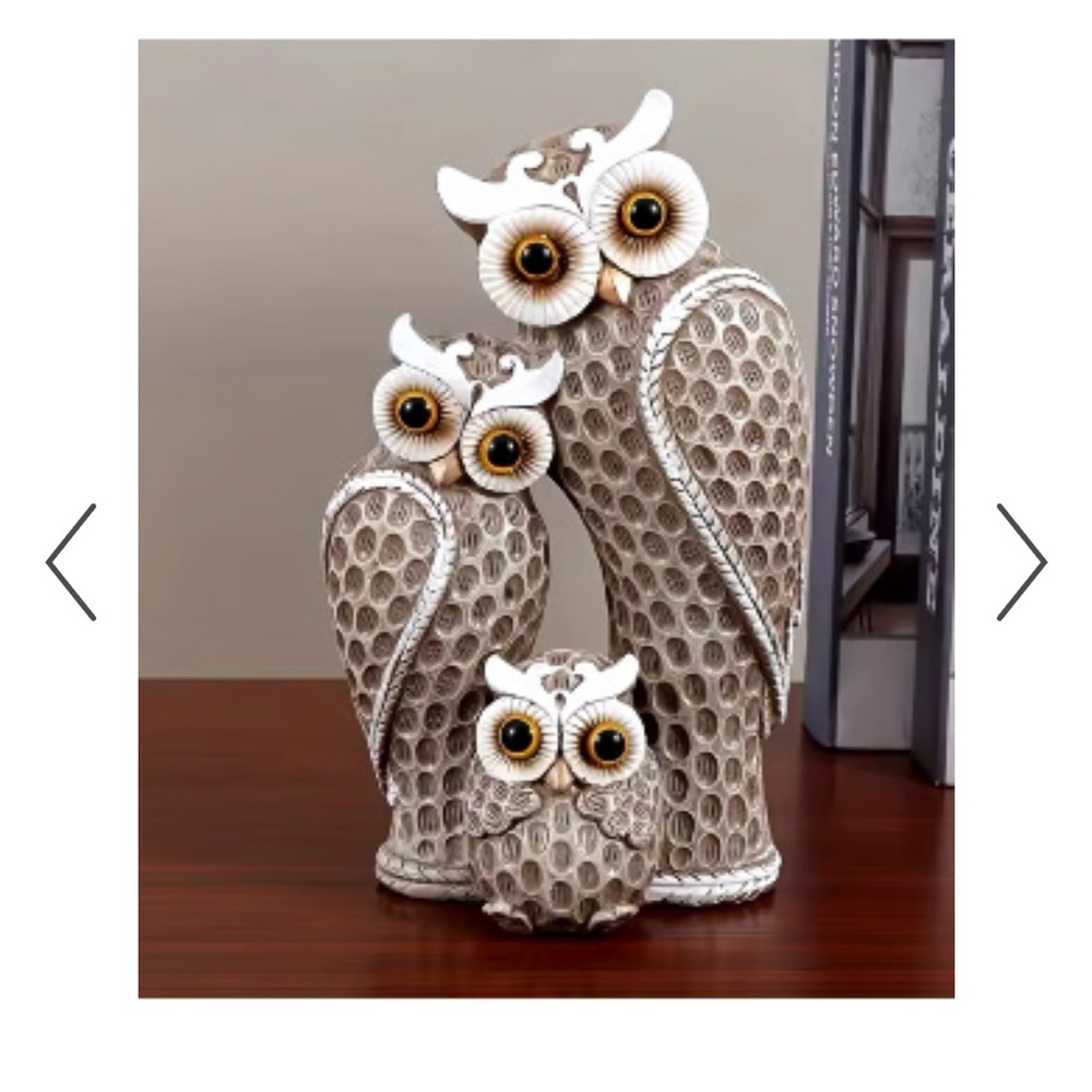 Resign Owl Family Figurine - Picture 9 of 12